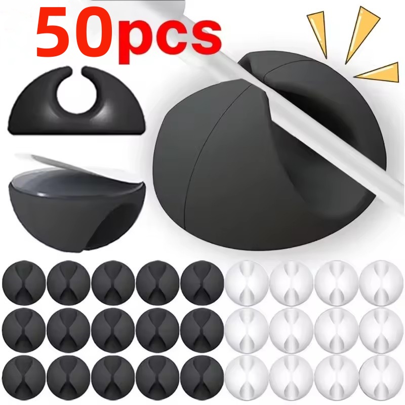 Desk Cable Clip - 5/50 шт., органайзер для намотки зажимов