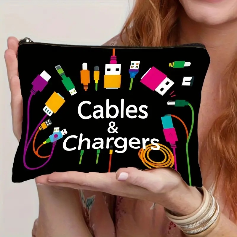 Tech Accessories Travel - Сумка-органайзер для кабеля Black Tech Icon,