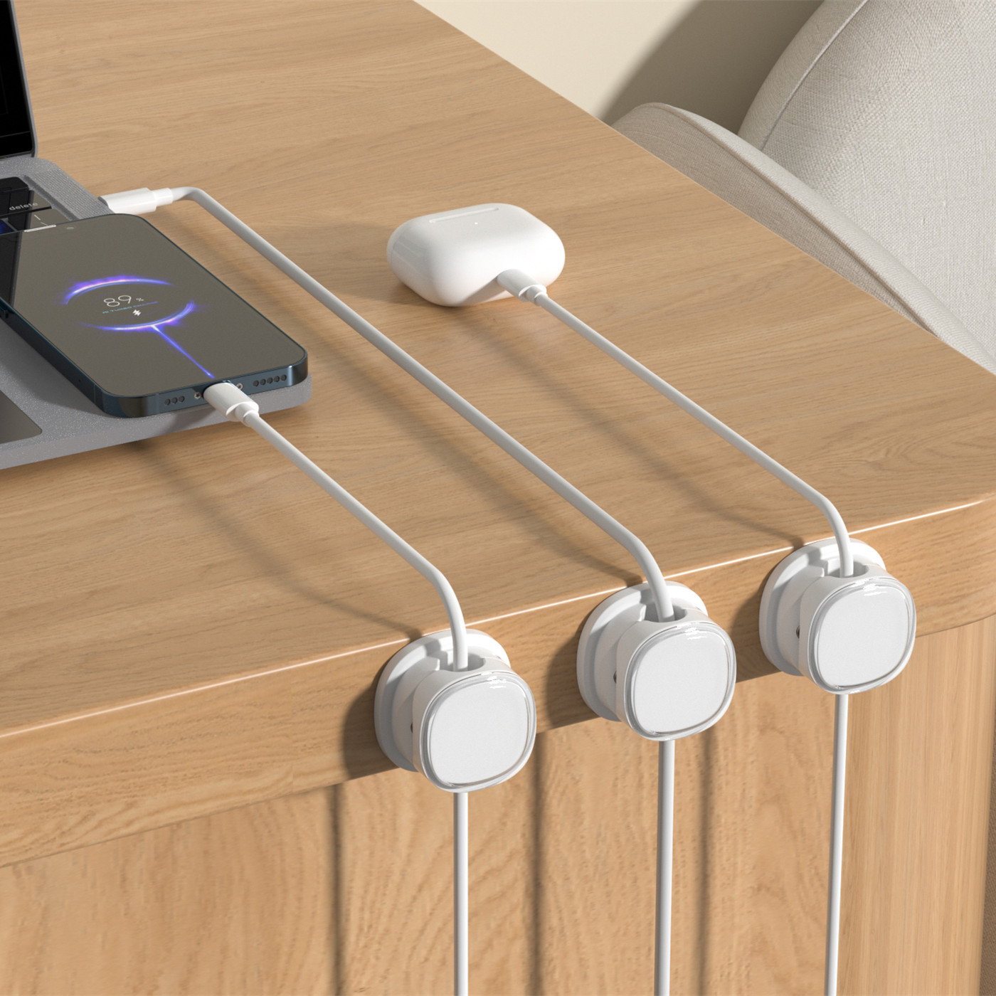 3/6/8/12 шт. магнитные зажимы  – обзор и цена Desk Cable Clip