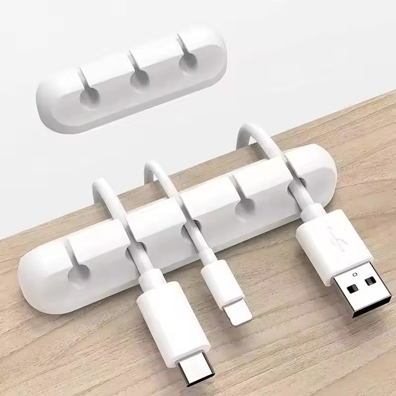 Силиконовый органайзер-фиксато – обзор и цена Desk Cable Clip