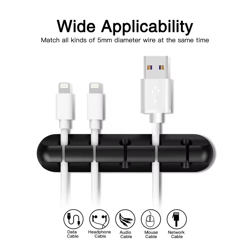 Силиконовый органайзер-фиксато – обзор и цена Desk Cable Clip