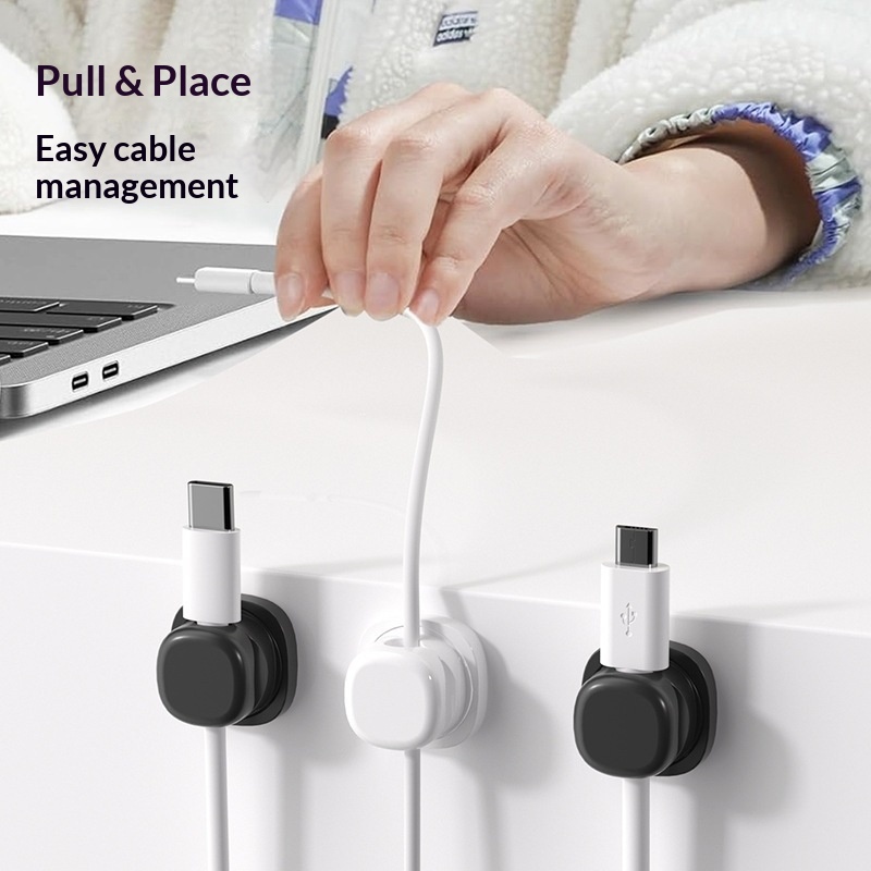 Набор из 6 разноцветных вращаю – обзор и цена Desk Cable Clip